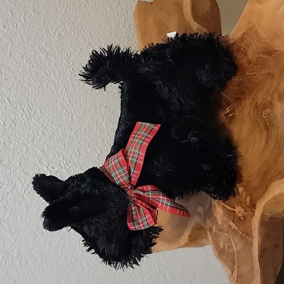 Toys Scottie Dog Plush Stuffed Animal Stuffy With Plaid Bow 12 Poshmark